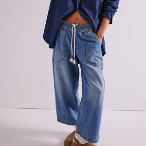 Free People We The Free Easy Peasy Pull-On Jeans Small New With Tags
